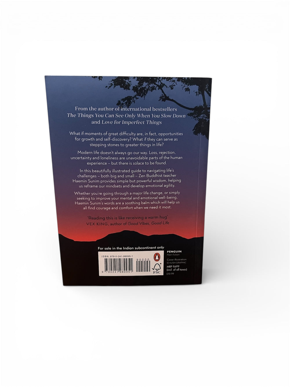 Back Cover of the Book titled 'When Things Don't Go Your Way' by Haemin Sunim on a white background at Gifts of Love