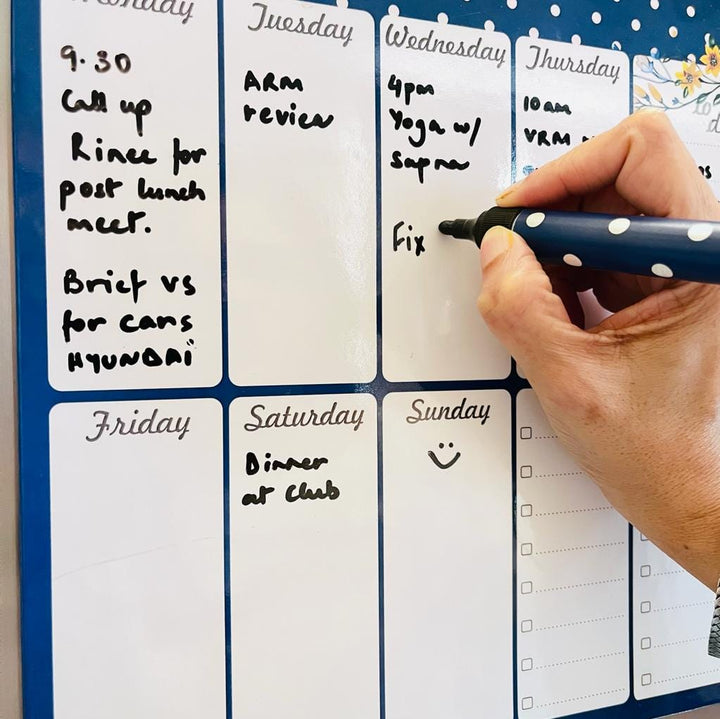 Gifts of Love Azalea Magnetic Rewritable Week Planner with pen