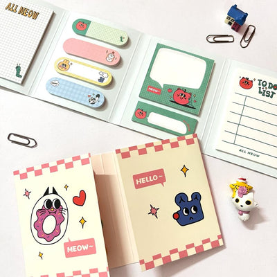 Kitty Cat Memo Sticky Notes | Mini Folder