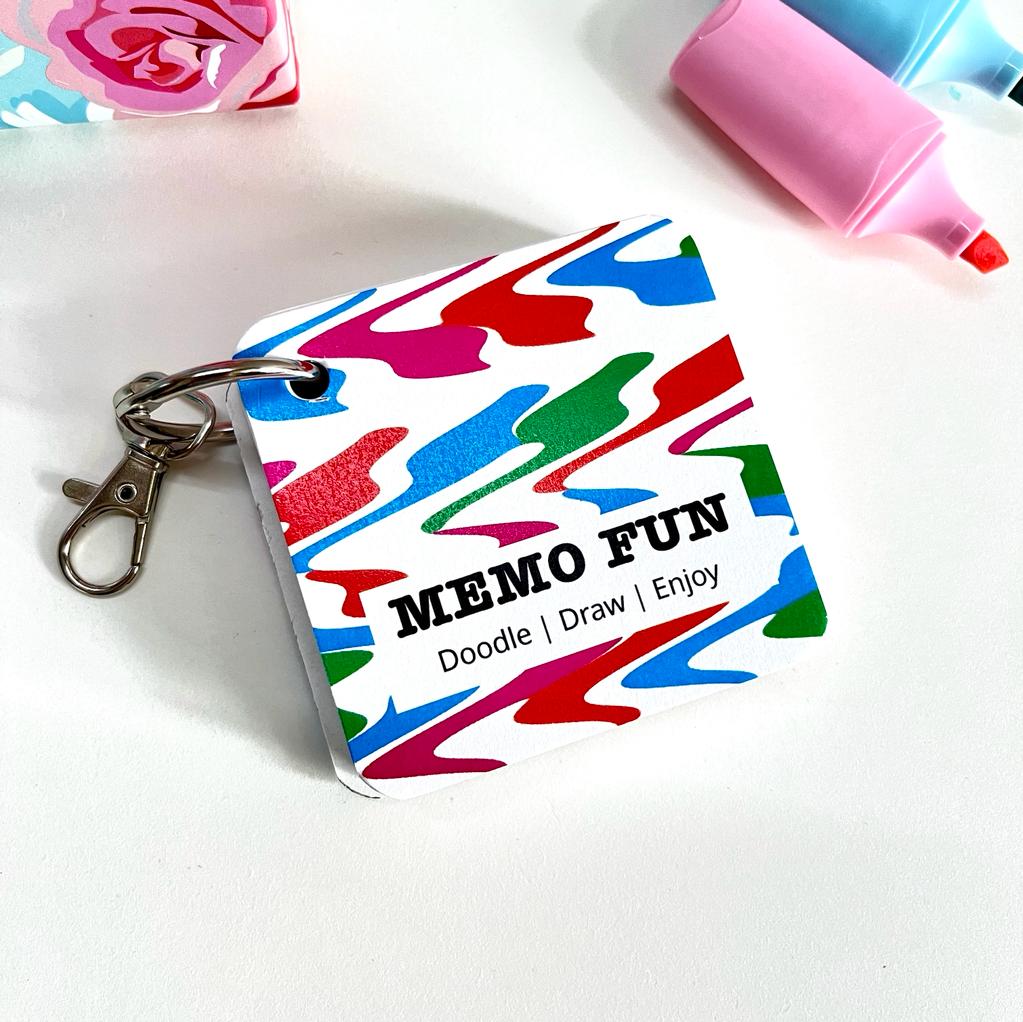 Gifts of Love | Memo Fun Mini Ring Notebook | With Keychain