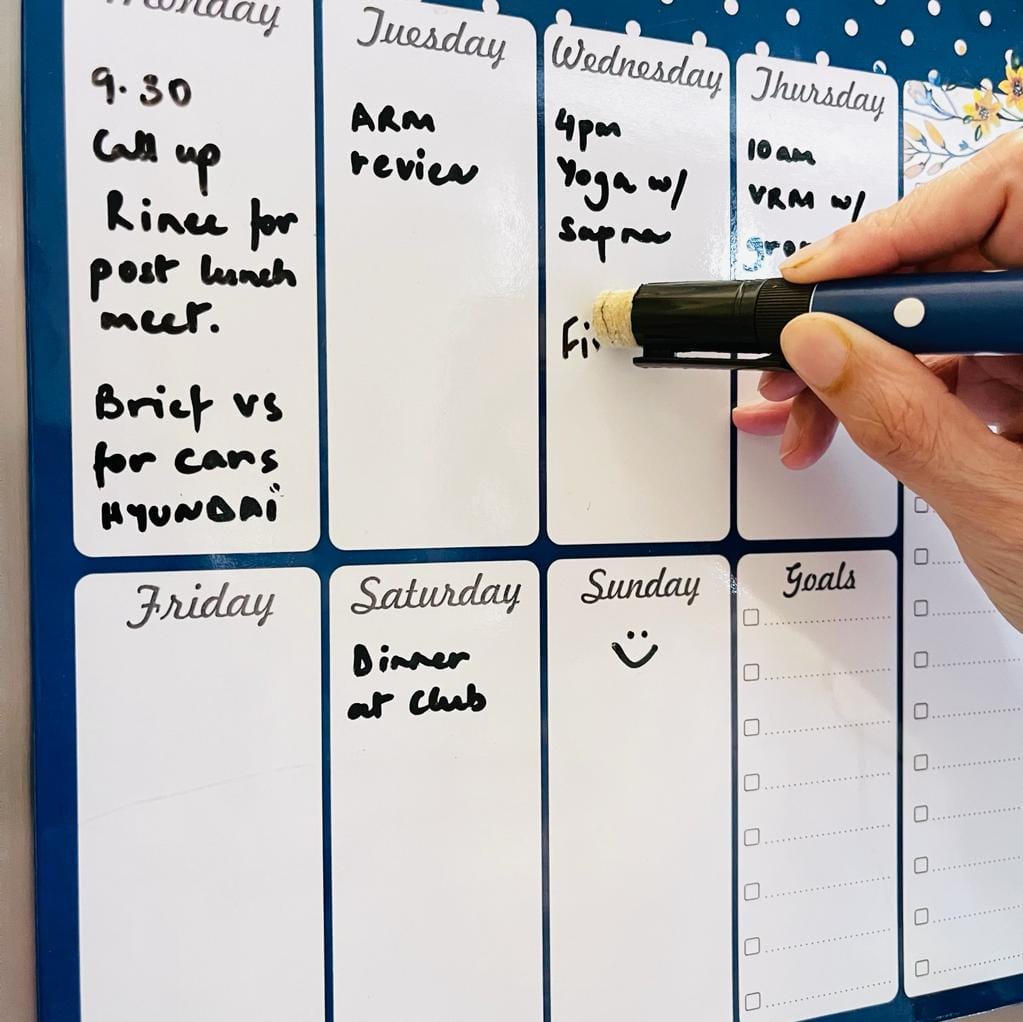 Gifts of Love Azalea Magnetic Rewritable Week Planner with pen