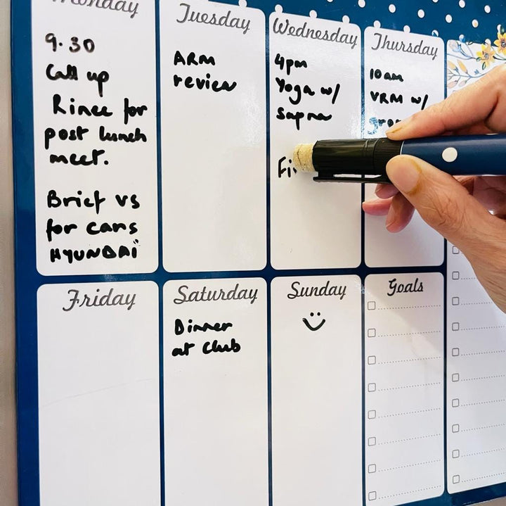 Gifts of Love Azalea Magnetic Rewritable Week Planner with pen