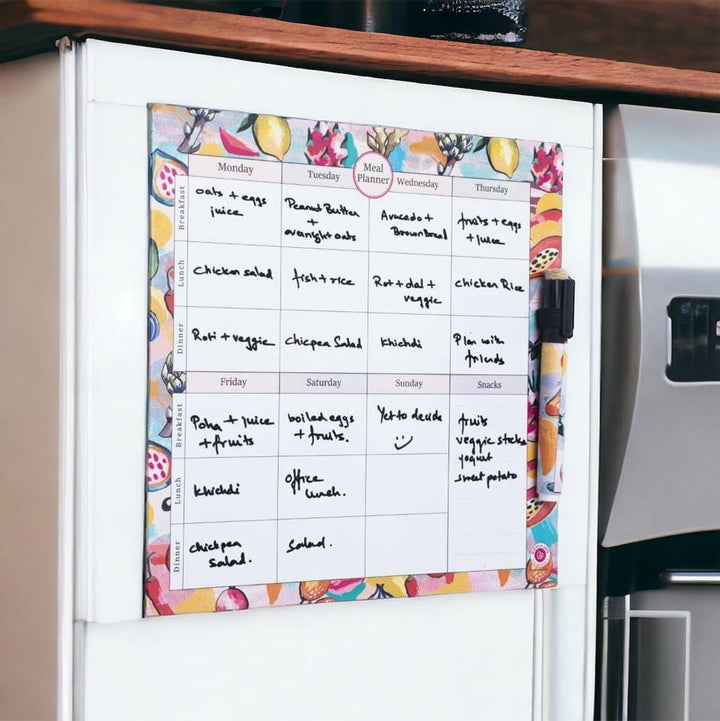 Gifts of Love Fresca Magnetic Rewritable Weekly Meal Planner with pen