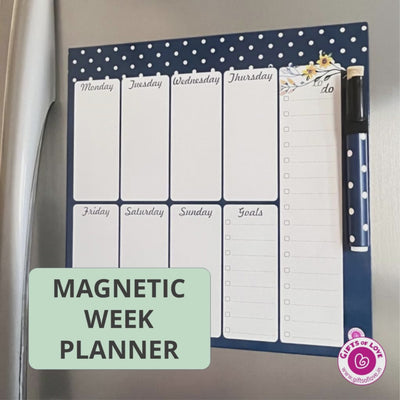 Gifts of Love Azalea Magnetic Rewritable Week Planner with pen