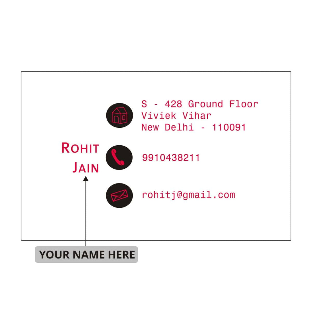 Name card personalised - 014