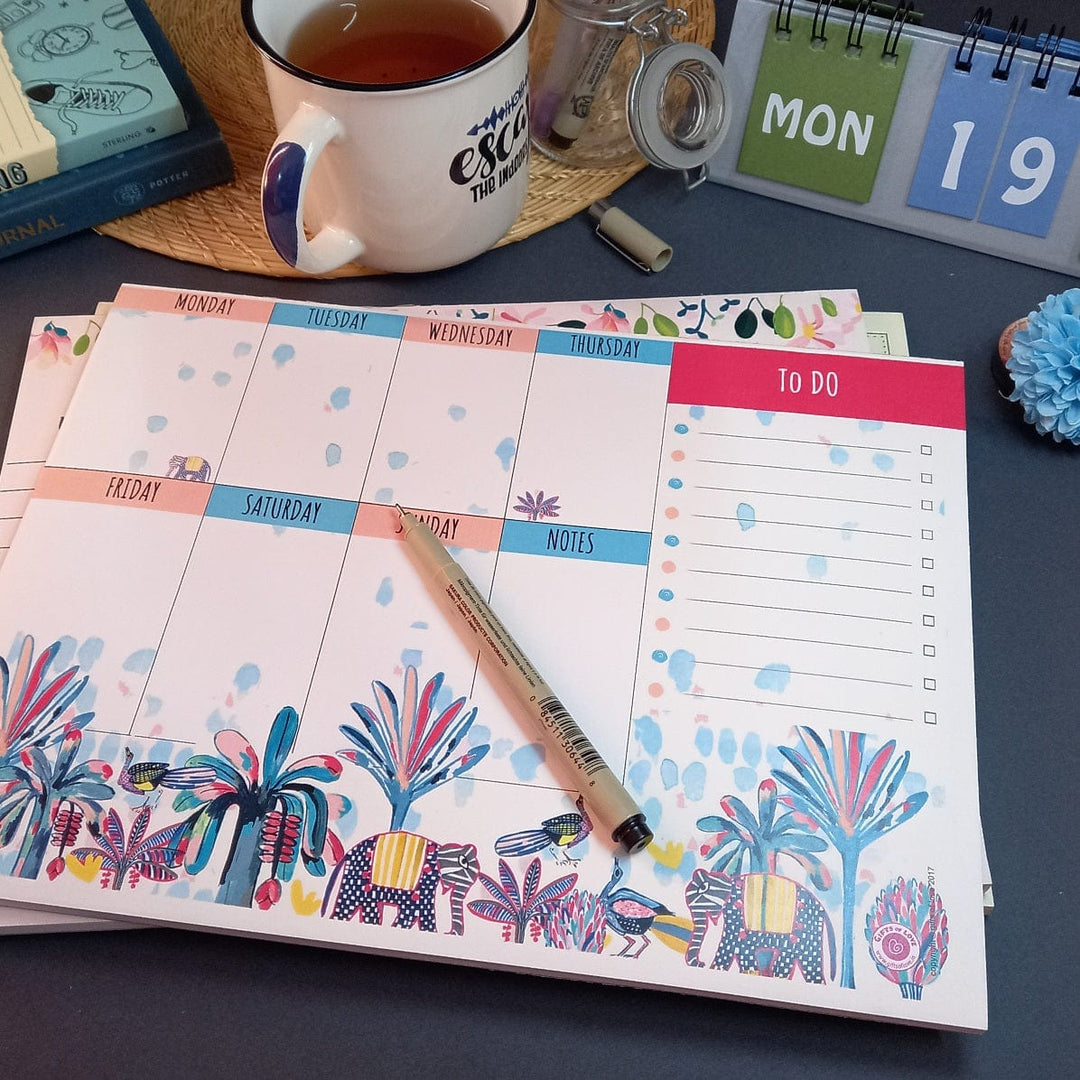 Gifts of Love Notepad Indian Savannah Weekly Planner 11x8.25 inch