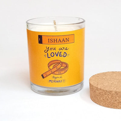 You Are Loved Beyond Measure Personalised Candle