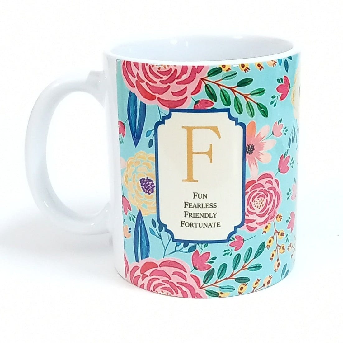 A-Z Coffee Mug Alphabet - Initial Camellia