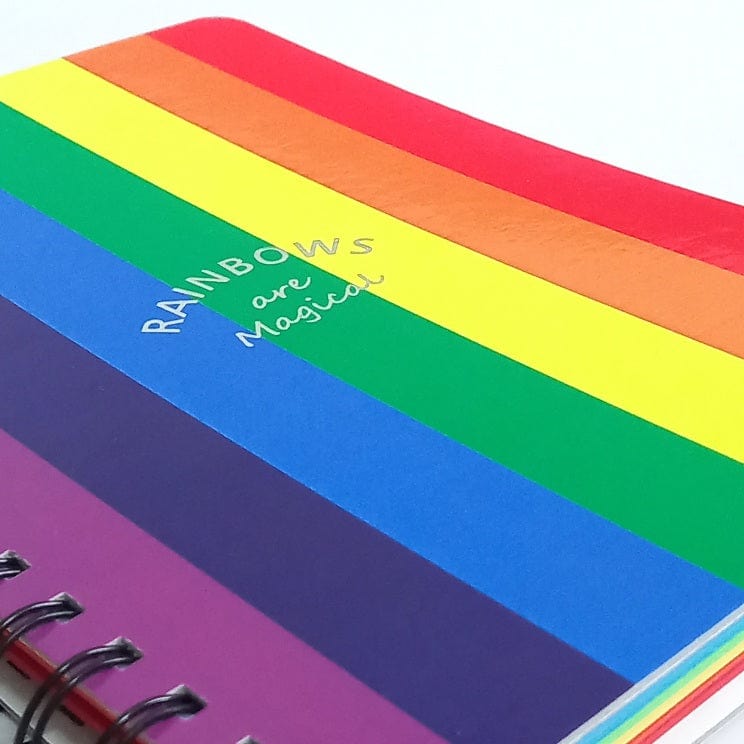 Bright, Cute & Colourful Rainbow Notebook A4 & A5 size | Gifts of Love