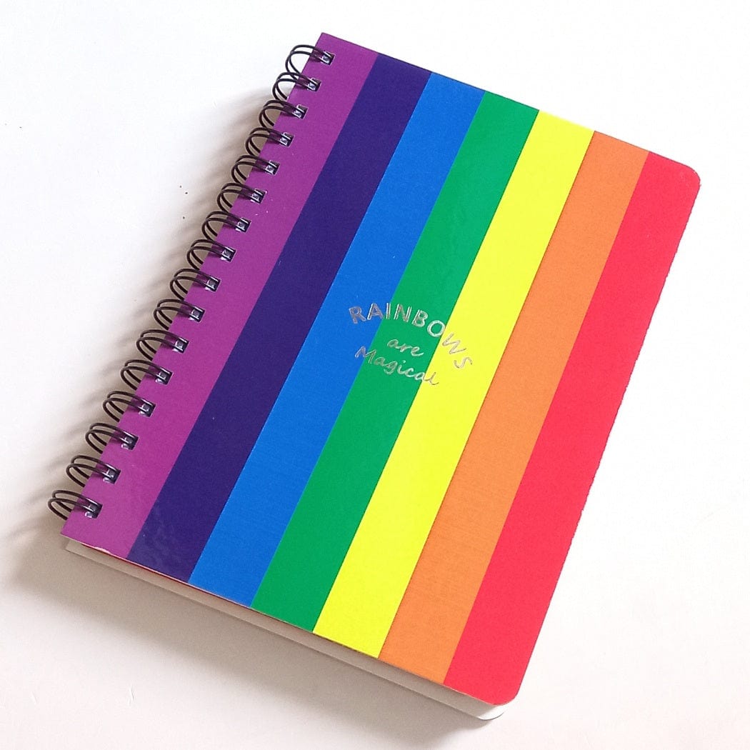 Bright, Cute & Colourful Rainbow Notebook A4 & A5 size | Gifts of Love