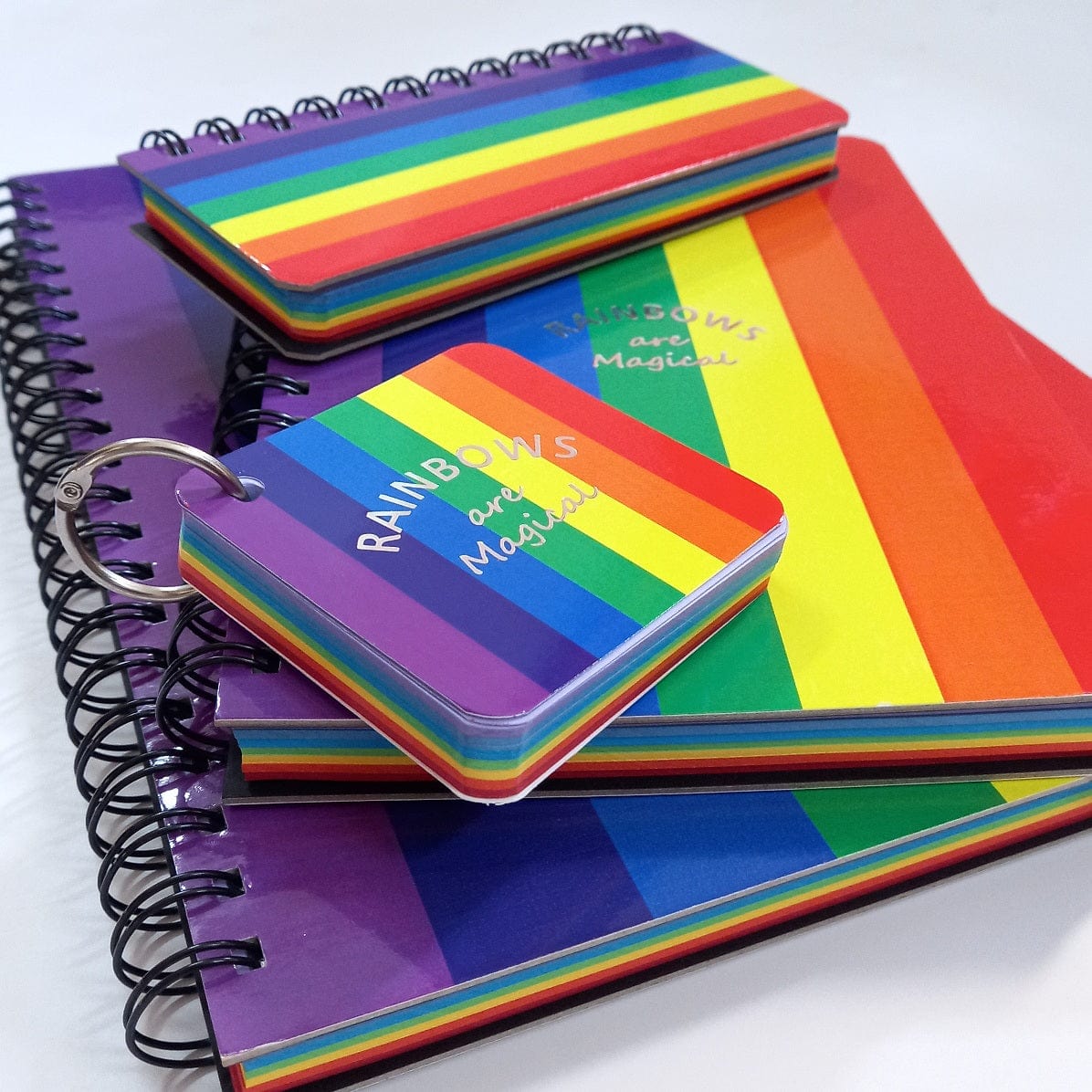 Bright, Cute & Colourful Rainbow Notebook A4 & A5 size | Gifts of Love