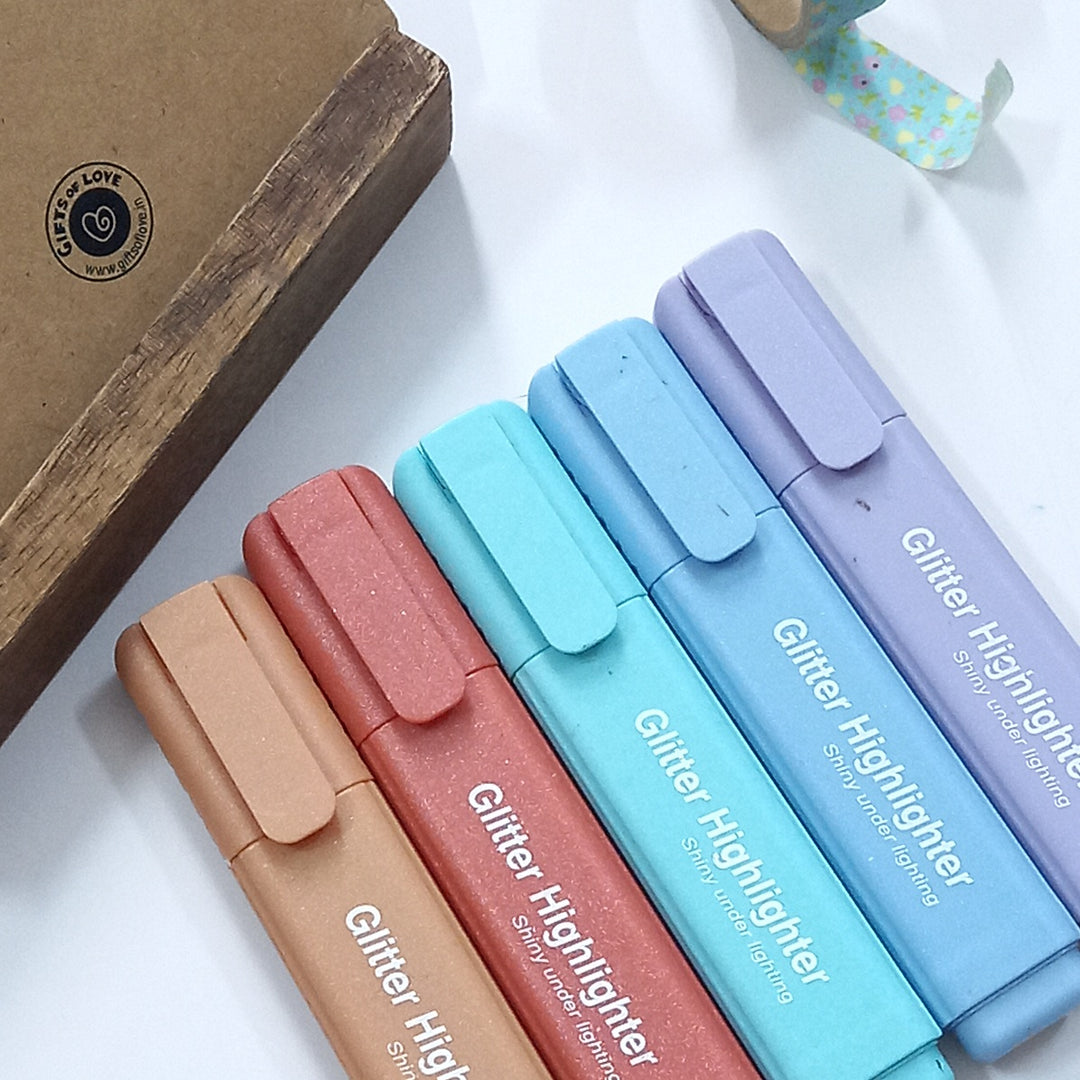 Gifts of Love | Mason Glitter Highlighters | Set of 5
