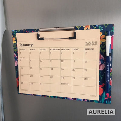 Corporate Gifting 2023 Magnetic Calendar & Wall Mountable Clipboard Calendar with Pen