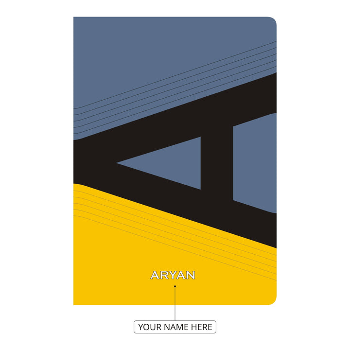 Monaco Personalised Alphabet Initial A-Z Notebook