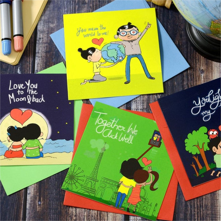 Gifts of Love Ahava You Mean the World to Me - Greeting Card