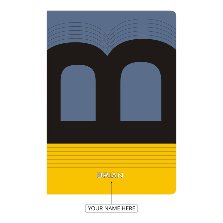 Monaco Personalised Alphabet Initial A-Z Notebook