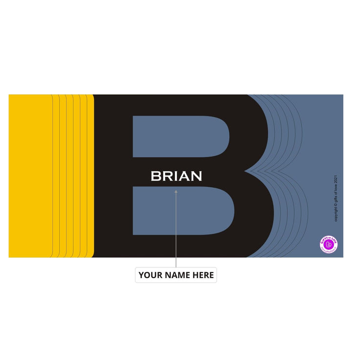 Monaco Personalised Initial Coffee Mug