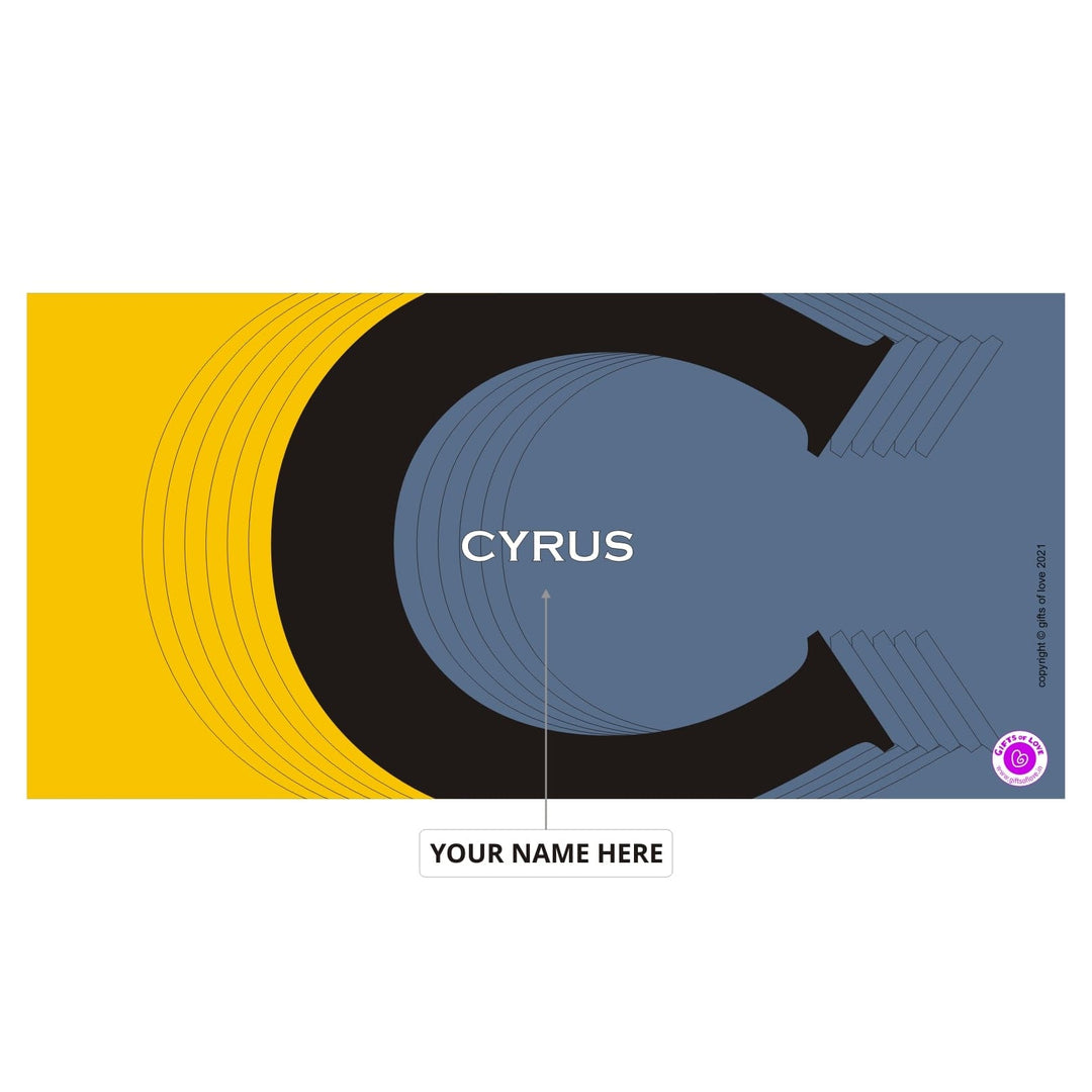 Monaco Personalised Initial Coffee Mug