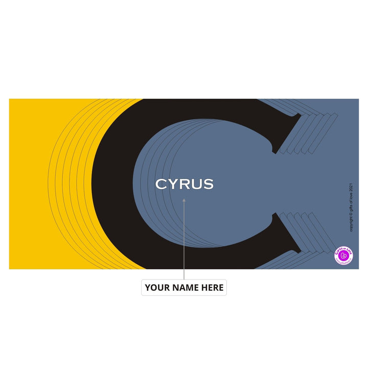 Monaco Personalised Initial Coffee Mug