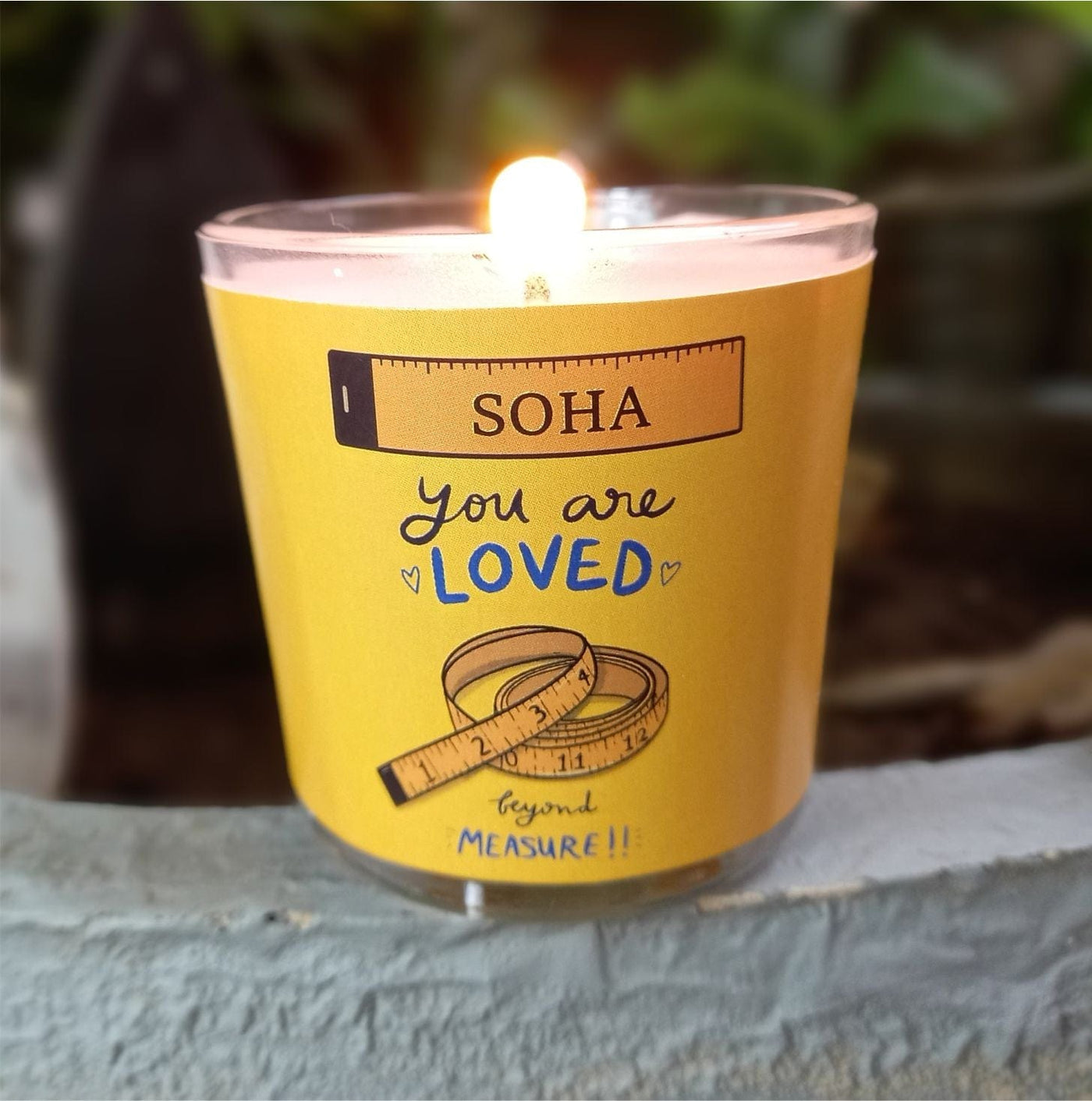 You Are Loved Beyond Measure Personalised Candle Small