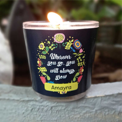 Gifts of Love Wherever You Go Personalised Candle Small