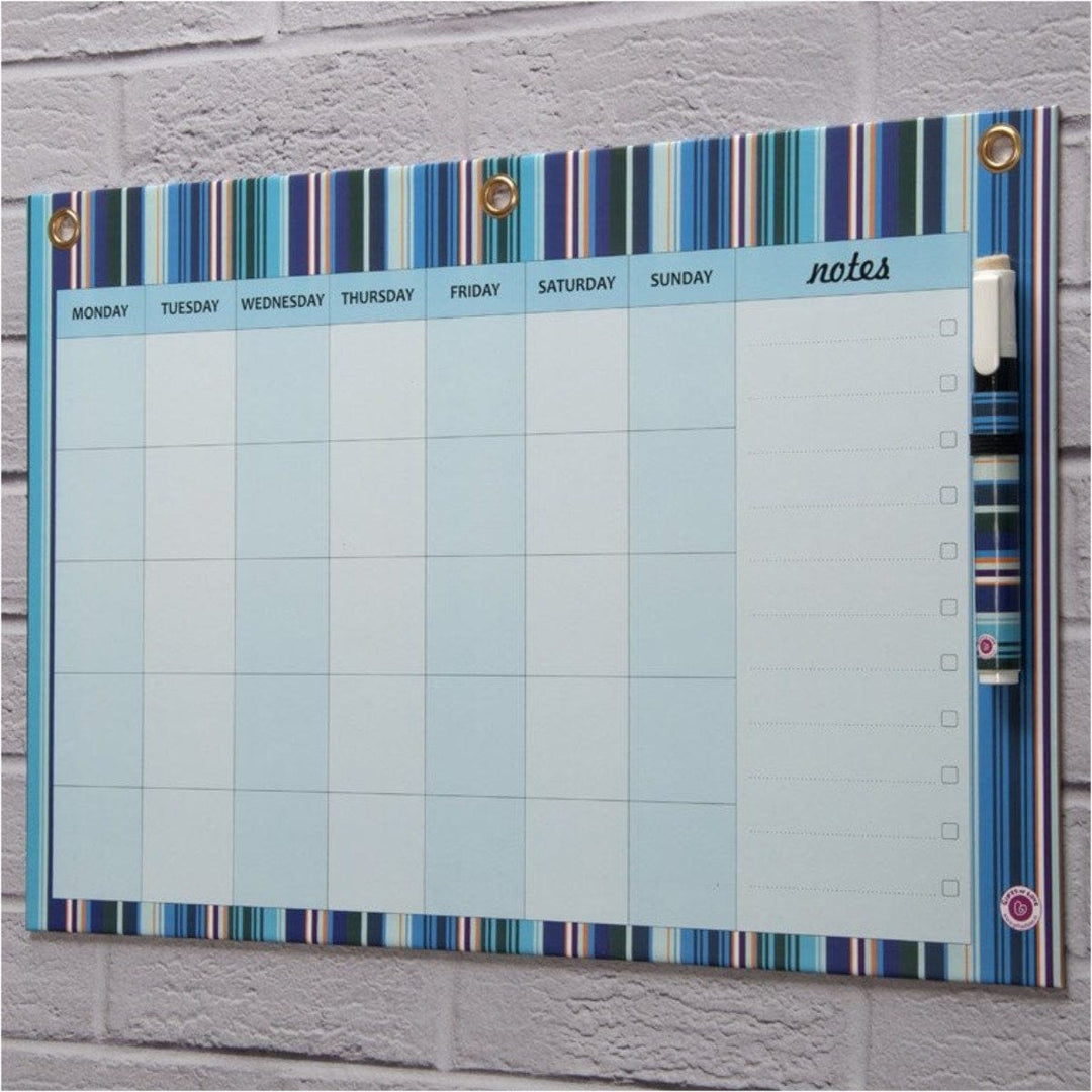 Gifts of Love Dry Erase Board Big - Blue Stripe Month Planner