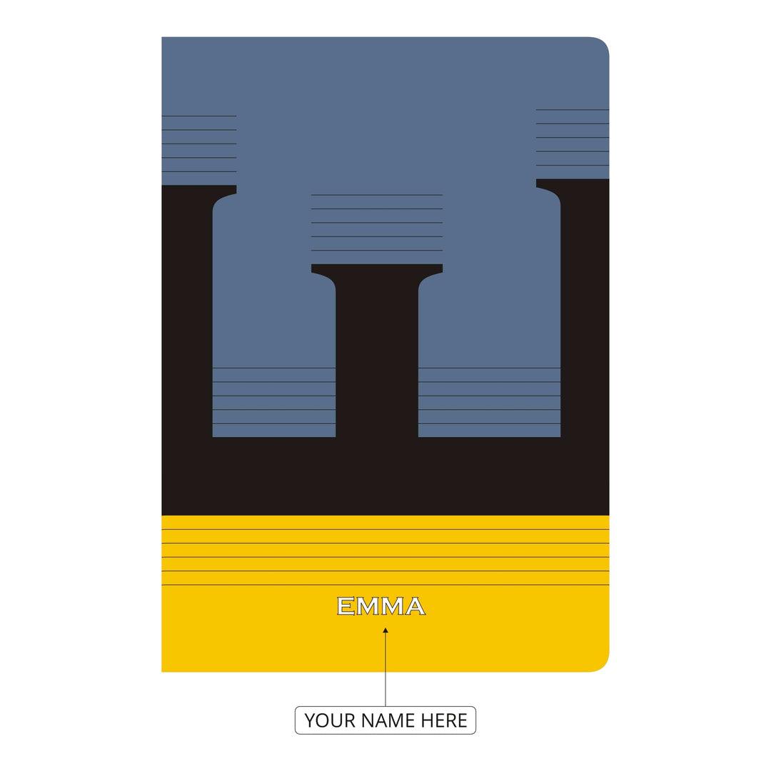 Monaco Personalised Alphabet Initial A-Z Notebook