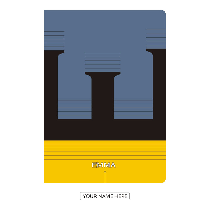Monaco Personalised Alphabet Initial A-Z Notebook