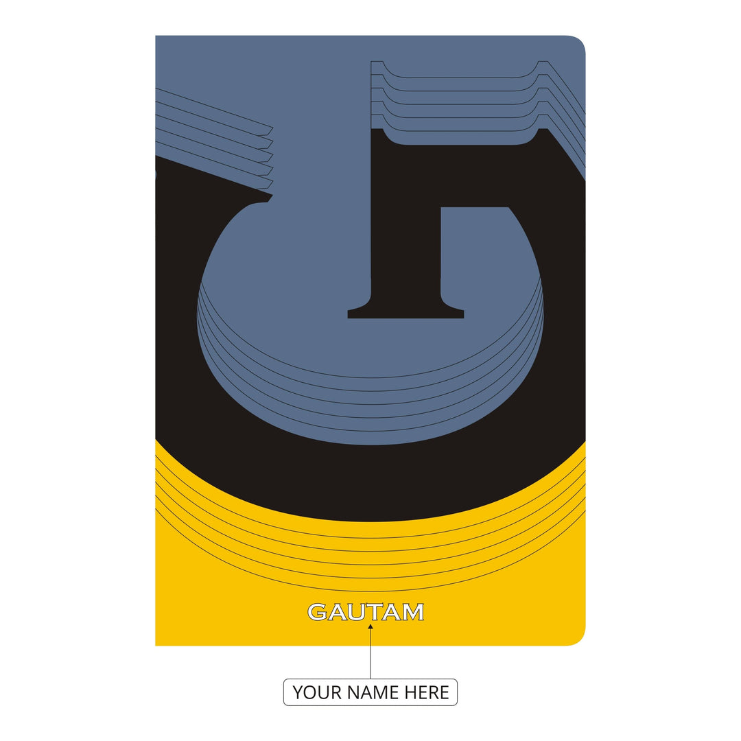 Monaco Personalised Alphabet Initial A-Z Notebook