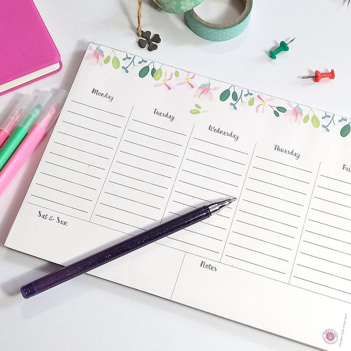 Gifts of Love Abbey Weekly Planner Notepad
