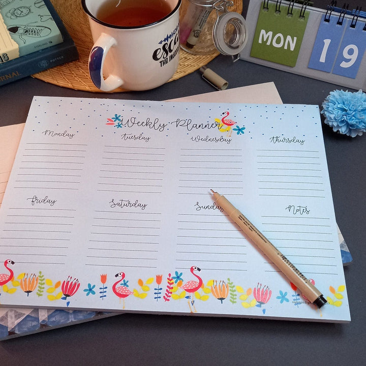 Gifts of Love Notepad Flamingo Weekly Planner 