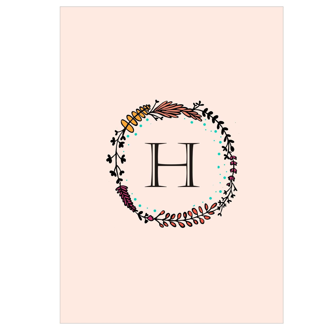 Gifts of Love Notebook Monogram Initial H Laila