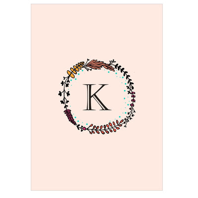 Gifts of Love Notebook Monogram Initial K Laila