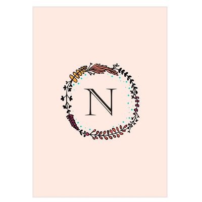 Gifts of Love Notebook Monogram Initial N Laila