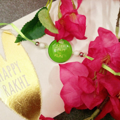 Fun & Cool Gifts of Love Rakhi | Keep Calm and Run Rakhi
