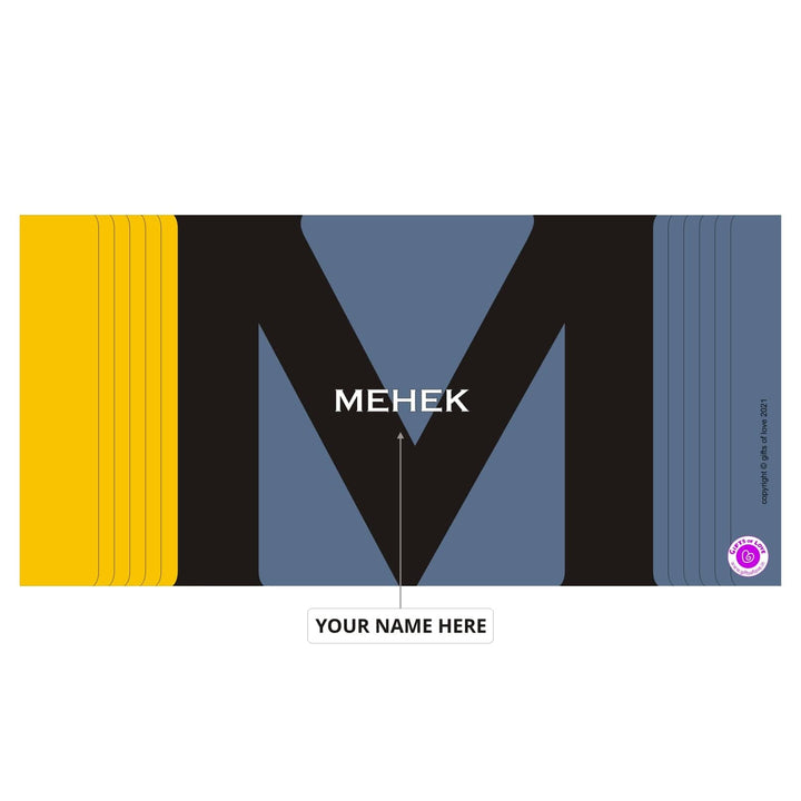 Monaco Personalised Initial Coffee Mug