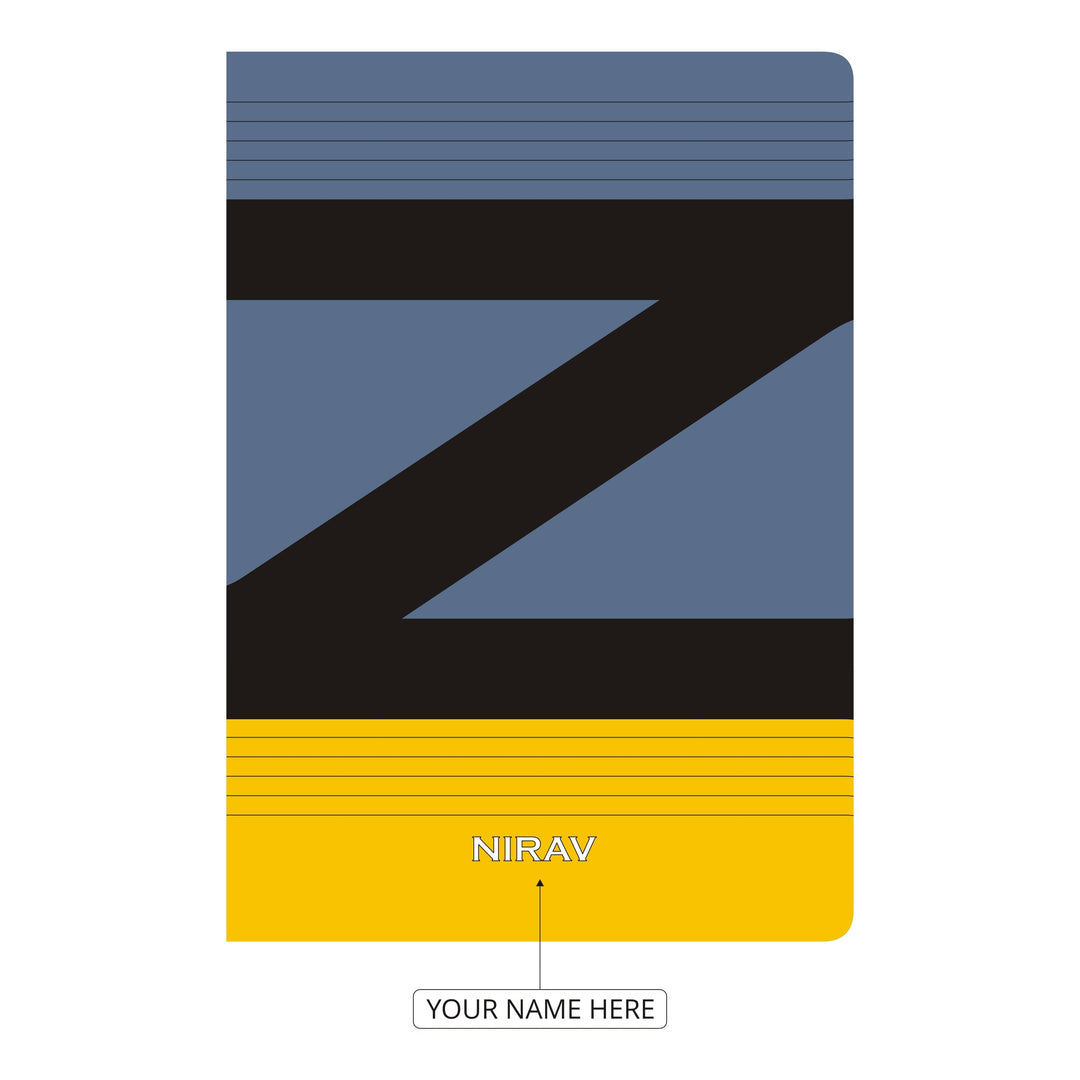 Monaco Personalised Alphabet Initial A-Z Notebook