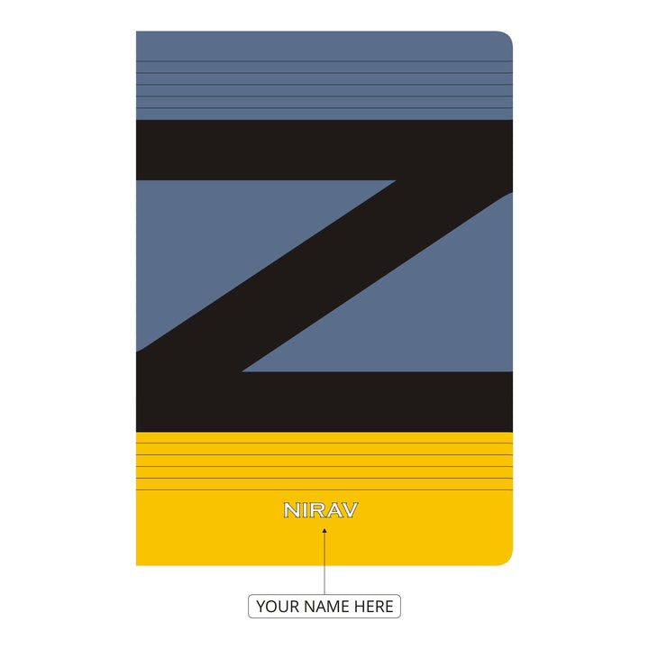 Monaco Personalised Alphabet Initial A-Z Notebook