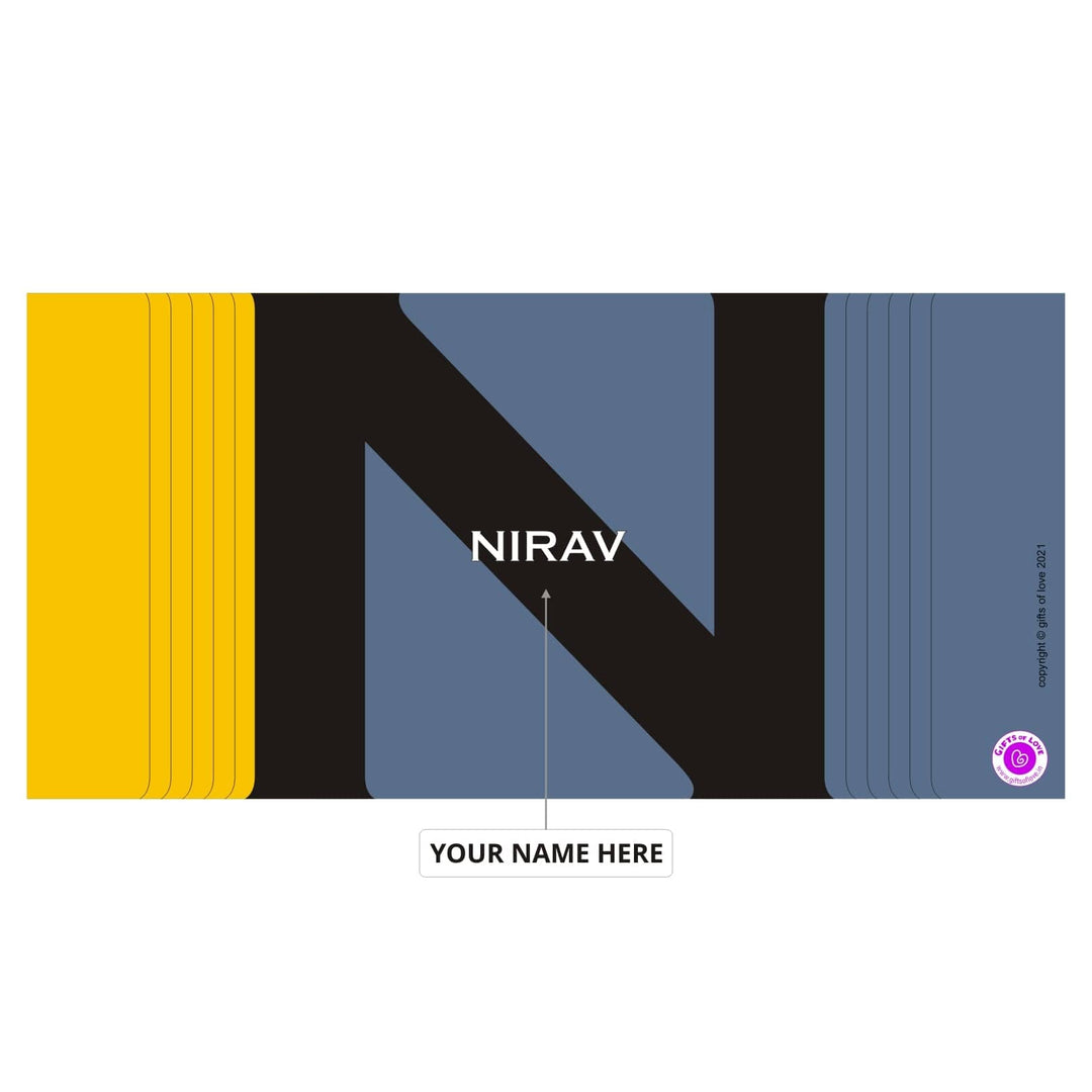 Monaco Personalised Initial Coffee Mug