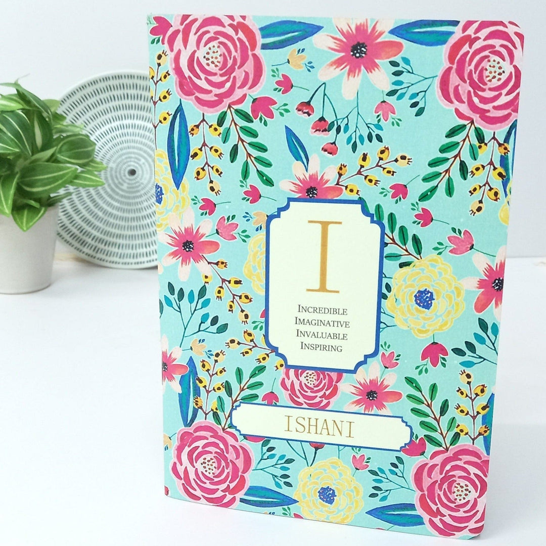 Gifts of Love Personalised Alphabet - Initial Notebook with your name on the cover