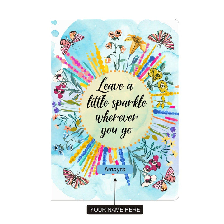Gifts of Love Personalised Soft Cover Notebook A5 Leave a Little Sparkle Wherever You Go