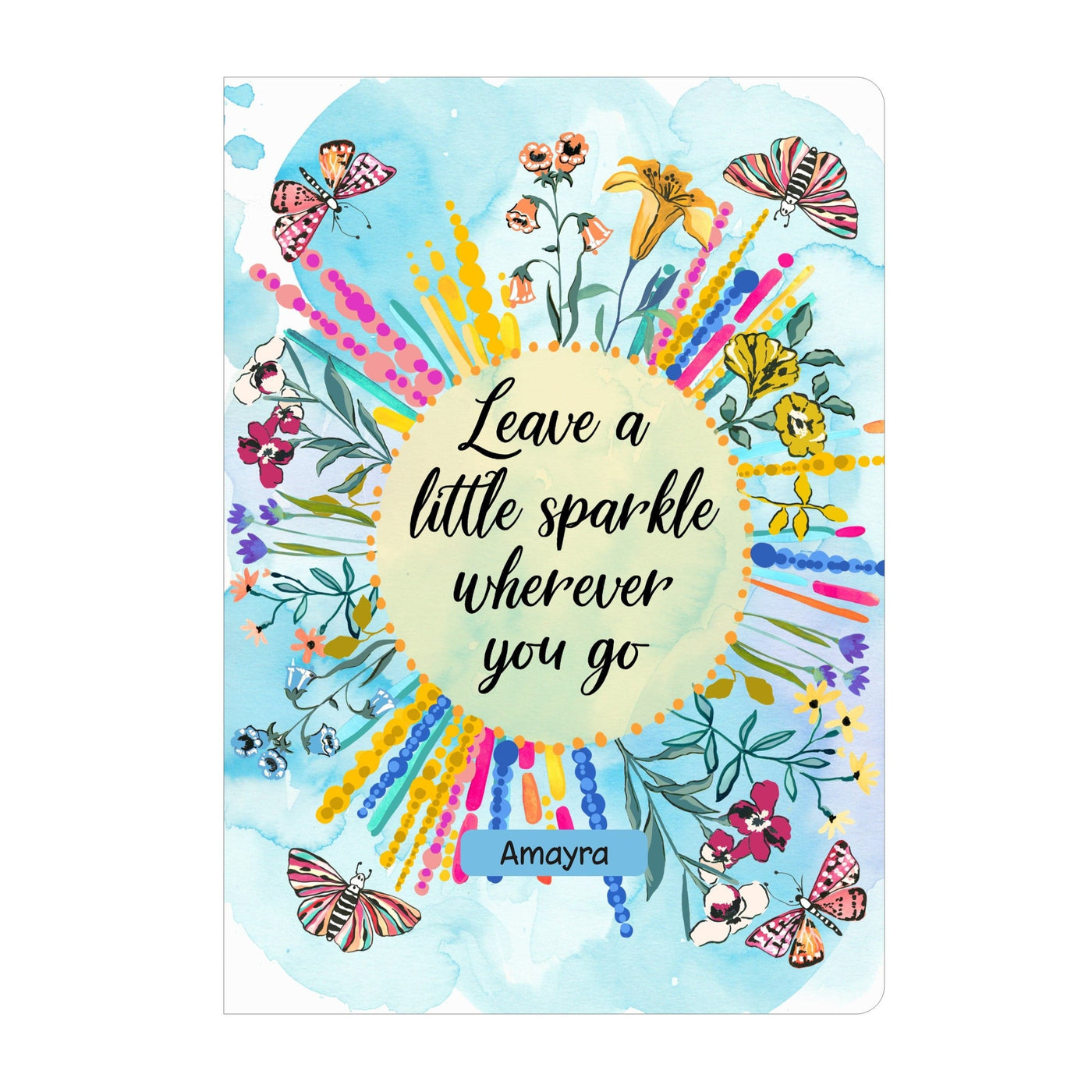 Gifts of Love Personalised Soft Cover Notebook A5 Leave a Little Sparkle Wherever You Go