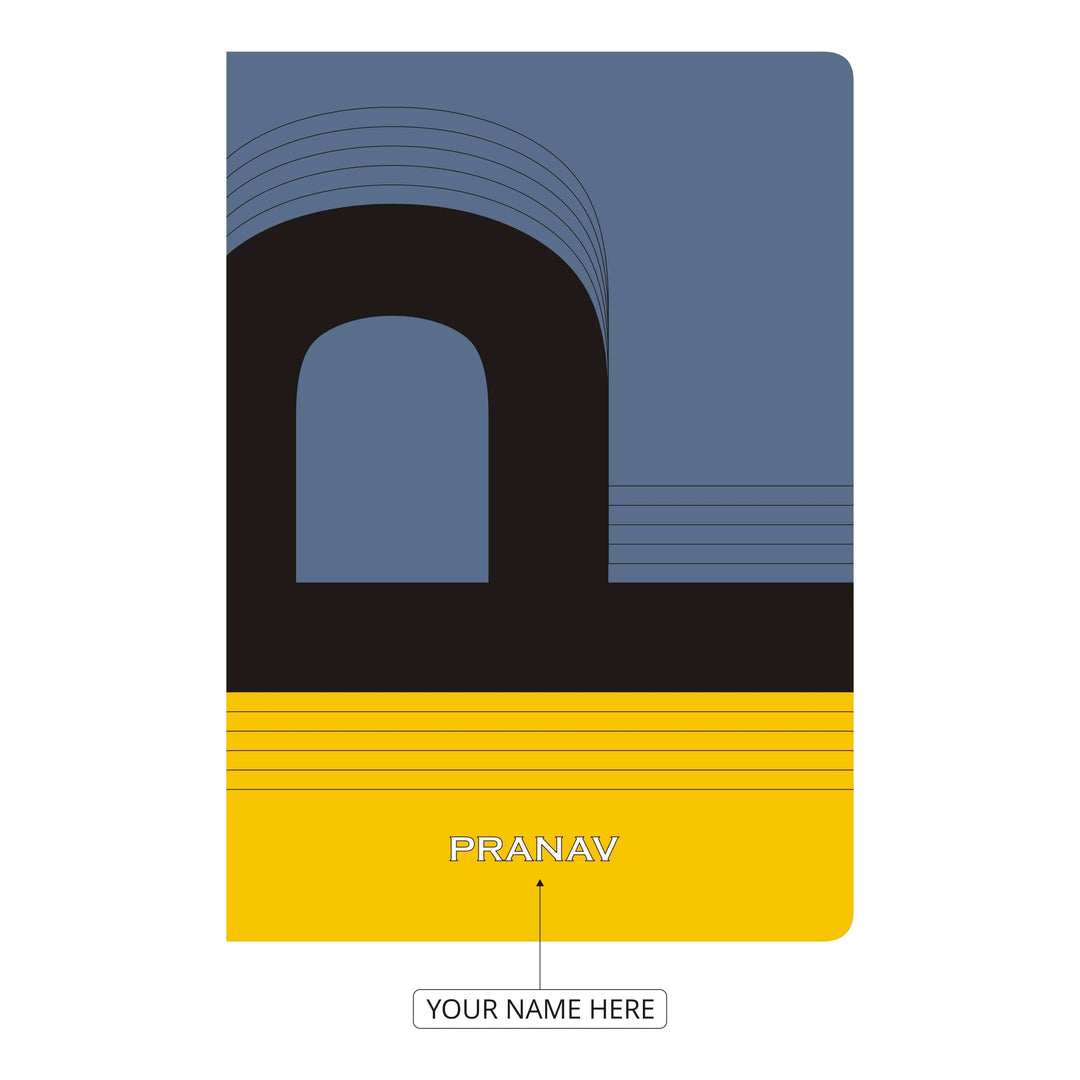 Monaco Personalised Alphabet Initial A-Z Notebook