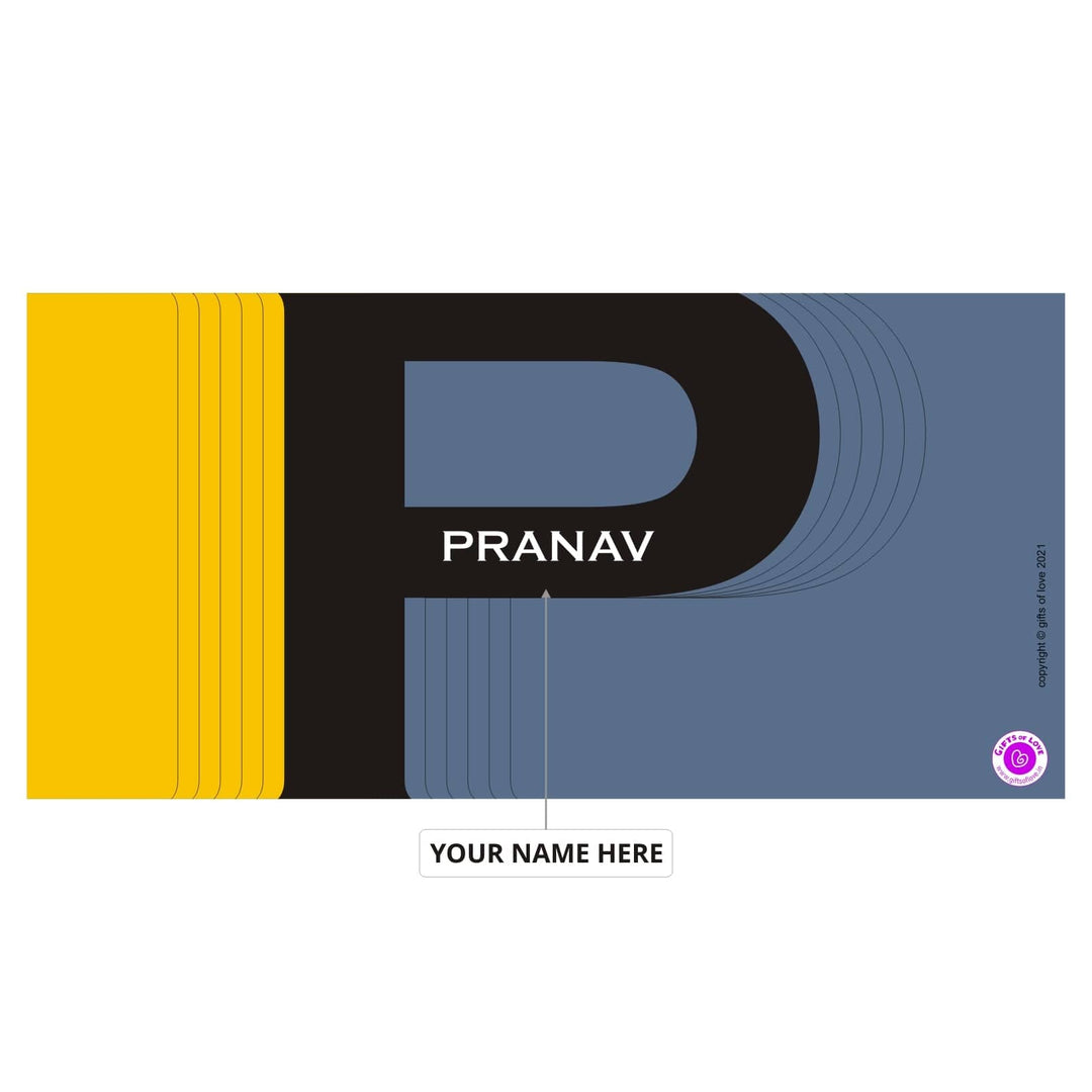 Monaco Personalised Initial Coffee Mug