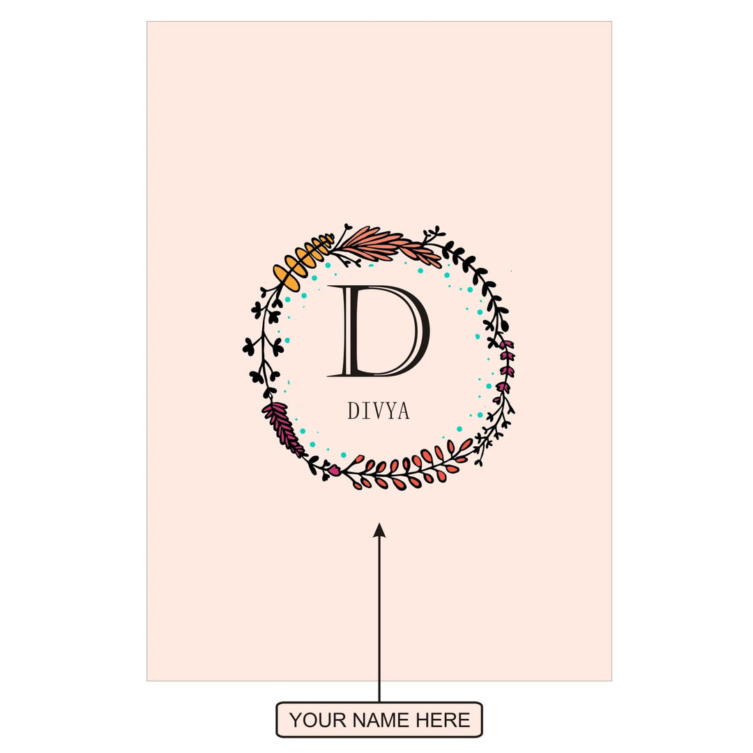 Gifts of Love Notebook Personalised Initial D Laila