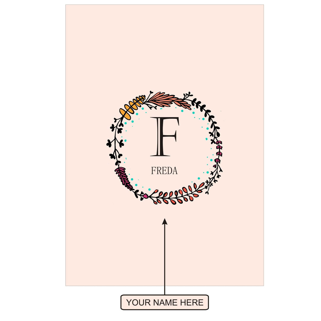 Gifts of Love Notebook Personalised Initial F Laila