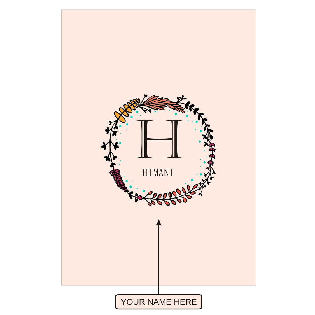 Gifts of Love Notebook Personalised Initial H Laila