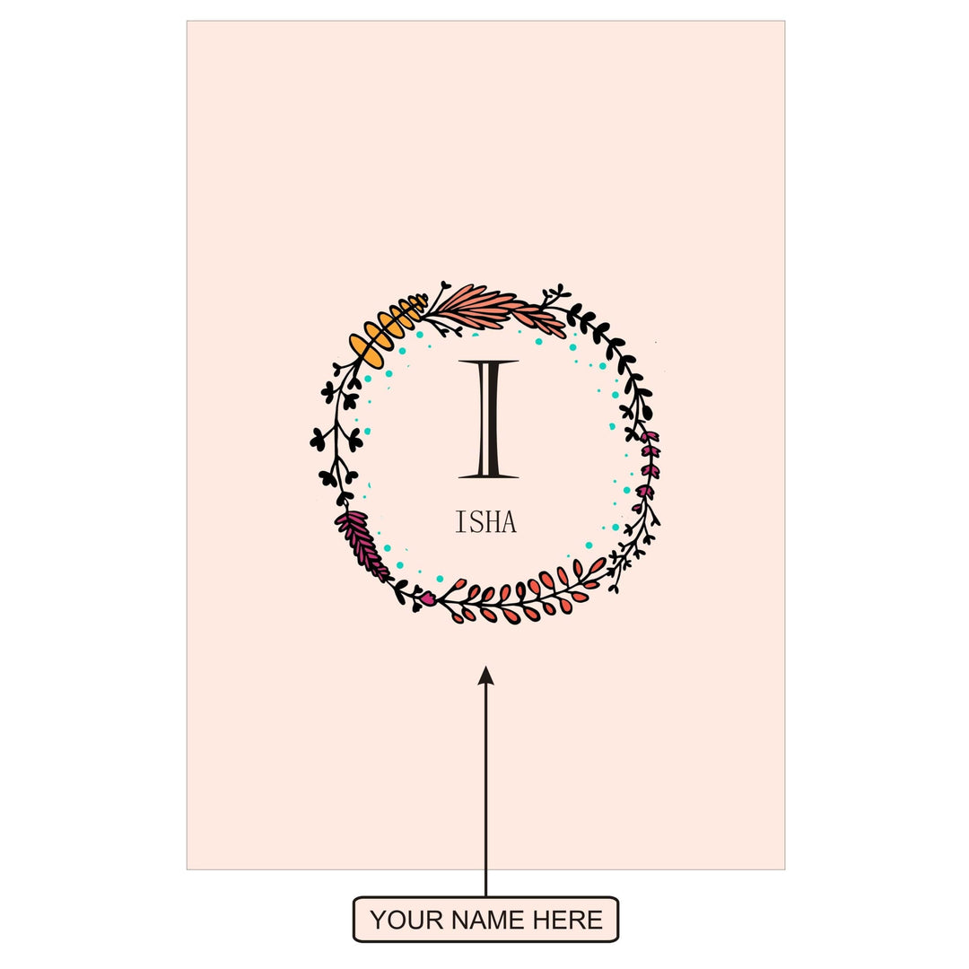 Gifts of Love Notebook Personalised Initial I Laila