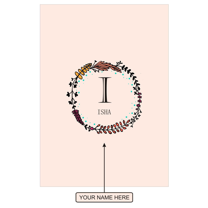 Gifts of Love Notebook Personalised Initial I Laila