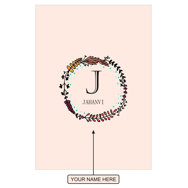 Gifts of Love Notebook Personalised Initial J Laila
